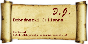 Dobránszki Julianna névjegykártya
