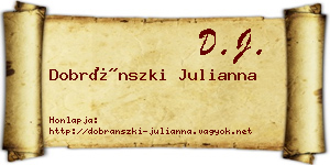 Dobránszki Julianna névjegykártya