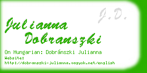 julianna dobranszki business card